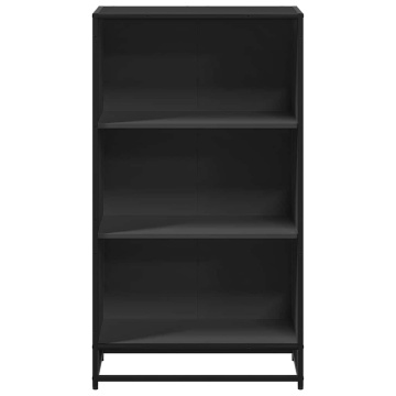 Dulap cu cărți negru 60x35x107,5 cm lemn prelucrat - Img 4