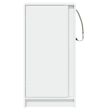 Dulap cu LED, alb, 42,5x34x85 cm, lemn prelucrat - Img 5