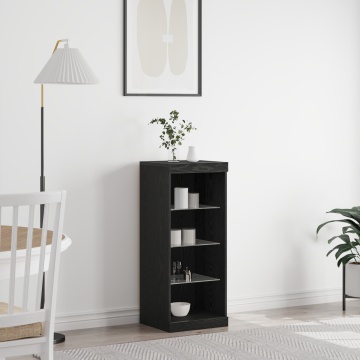 Dulap cu LED-uri Stejar Negru 41x37x100 cm - Img 1