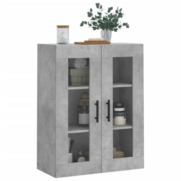 Dulap cu montaj pe perete, gri beton, 69,5x34x90 cm - Img 4