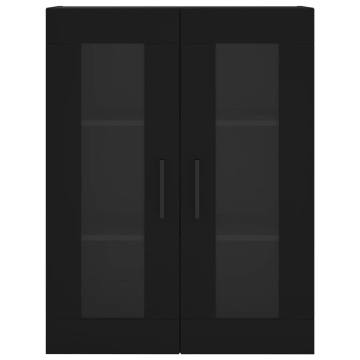 Dulap cu montaj pe perete, negru, 69,5x34x90 cm - Img 6
