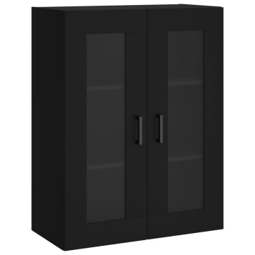Dulap cu montaj pe perete, negru, 69,5x34x90 cm - Img 2