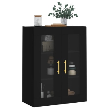 Dulap cu montaj pe perete, negru, 69,5x34x90 cm - Img 4