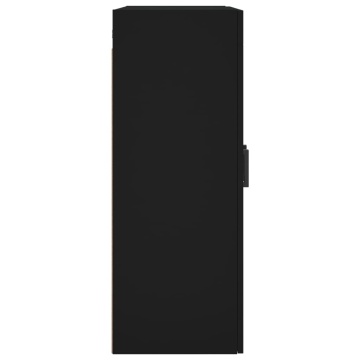 Dulap cu montaj pe perete, negru, 69,5x34x90 cm - Img 7