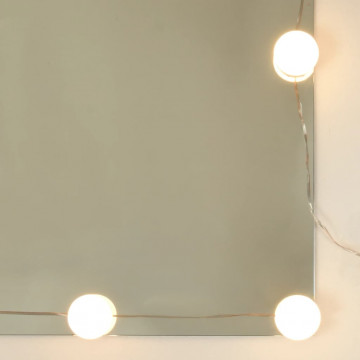 Dulap cu oglindă și LED, gri sonoma, 60x31,5x62 cm - Img 6