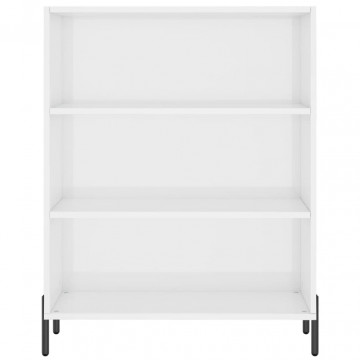 Dulap cu rafturi alb extralucios 69,5x32,5x90 cm lemn compozit - Img 4
