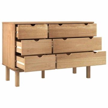 Dulap cu sertar OTTA, 111x43x73,5 cm, lemn masiv de pin - Img 8