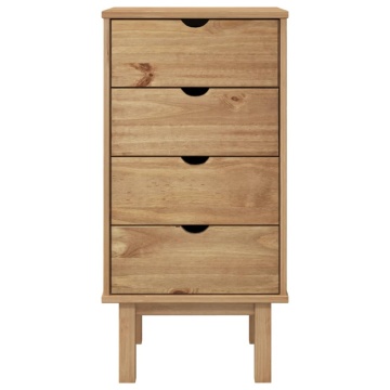 Dulap cu sertar OTTA, 45x39x90cm, lemn masiv de pin - Img 3