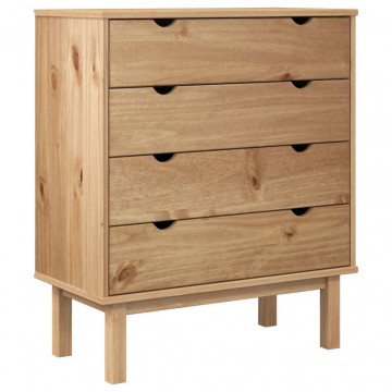 Dulap cu sertar "OTTA", 76,5x39,5x90 cm, lemn masiv de pin - Img 2