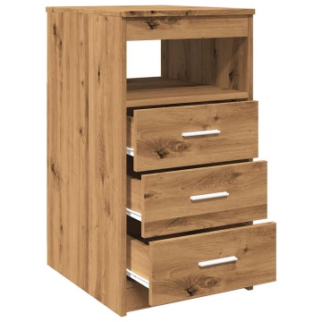 Dulap cu sertar, stejar artizanal, 40x50x76 cm, lemn prelucrat - Img 7