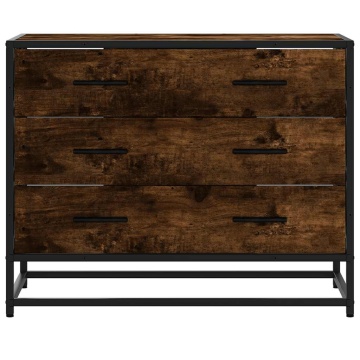 Dulap cu sertar, stejar fumuriu,70x41x56 cm, lemn prelucrat - Img 4