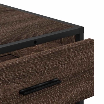 Dulap cu sertar, stejar maro, 70x41x70 cm, lemn prelucrat - Img 7