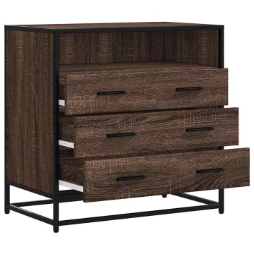 Dulap cu sertar, stejar maro, 70x41x70 cm, lemn prelucrat - Img 8
