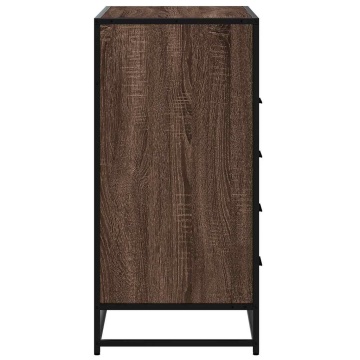 Dulap cu sertar, stejar maro, 70x41x83,5 cm, lemn prelucrat - Img 5