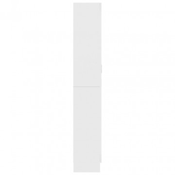 Dulap cu vitrină, alb, 82,5 x 30,5 x 185,5 cm, PAL - Img 6