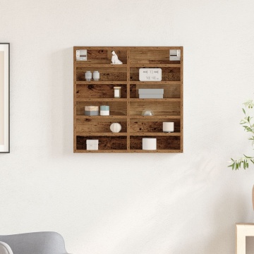 Dulap cu vitrină, lemn vechi, 60x8,5x58 cm, lemn prelucrat - Img 4