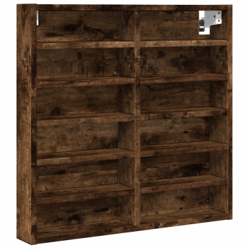 Dulap cu vitrină, stejar fumuriu, 60x8,5x58 cm, lemn prelucrat - Img 2
