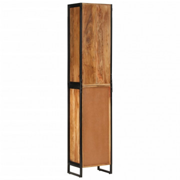 Dulap de baie, 40x27x190 cm, lemn masiv de acacia - Img 8