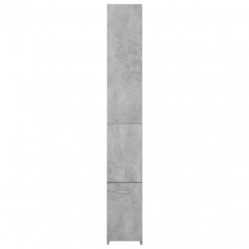 Dulap de baie, gri beton, 25x25x170 cm, PAL - Img 4