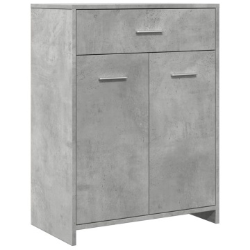 Dulap de baie, gri beton, 60 x 33 x 80 cm, PAL - Img 2