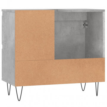 Dulap de baie, gri beton, 65x33x60 cm, lemn prelucrat - Img 6