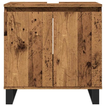 Dulap de baie, lemn vechi, 58x33x60 cm, lemn prelucrat - Img 4