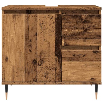 Dulap de baie, lemn vechi, 65x33x60 cm, lemn prelucrat - Img 4