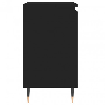 Dulap de baie, negru, 58x33x60 cm, lemn prelucrat - Img 5