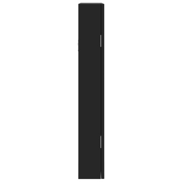 Dulap de bijuterii cu oglindă și lumini LED, de perete, negru - Img 8