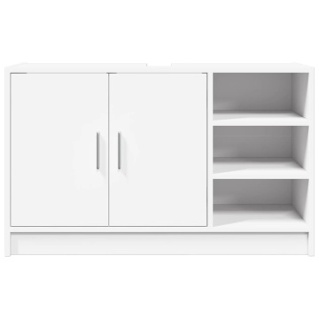 Dulap de chiuvetă, alb, 90x29x55 cm, lemn prelucrat - Img 4
