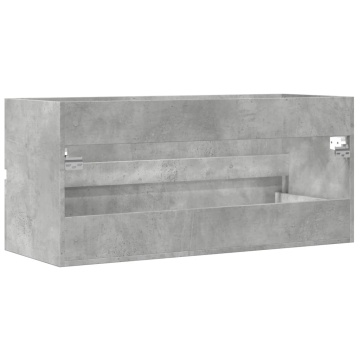 Dulap de chiuvetă, gri beton, 100x38,5x45 cm, PAL - Img 5