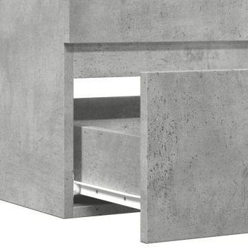 Dulap de chiuvetă, gri beton, 90x38,5x45 cm, lemn prelucrat - Img 7