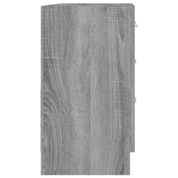 Dulap de chiuvetă, gri sonoma, 63x30x54 cm, lemn prelucrat - Img 4