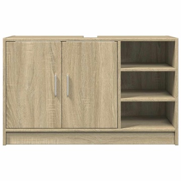 Dulap de chiuvetă, stejar sonoma, 90x29x55 cm, lemn prelucrat - Img 4