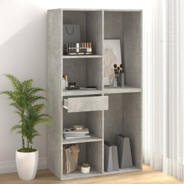 Dulap de cosmetice, gri beton, 80x40x75 cm, lemn prelucrat - Img 6