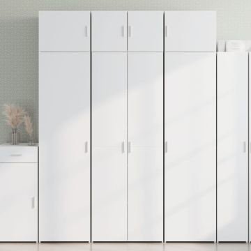 Dulap de depozitare, alb, 70x42,5x225 cm, lemn prelucrat - Img 1