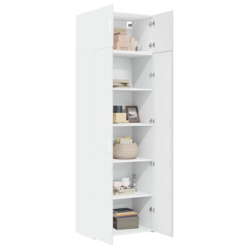 Dulap de depozitare, alb, 70x42,5x225 cm, lemn prelucrat - Img 3