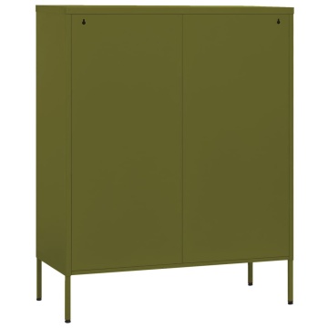 Dulap de depozitare, verde măsliniu, 80x35x101,5 cm, oțel - Img 8