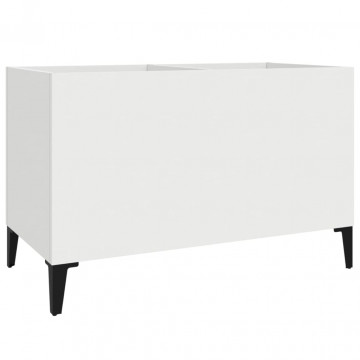 Dulap de discuri, alb, 74,5x38x48 cm, lemn prelucrat - Img 2