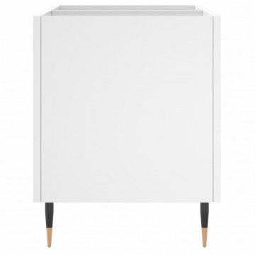 Dulap de discuri, alb, 74,5x38x48 cm, lemn prelucrat - Img 7