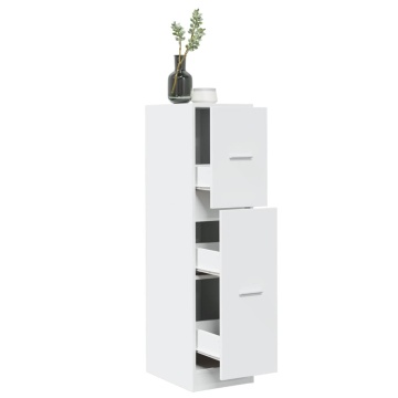 Dulap de farmacie, alb, 30x41x118 cm, lemn prelucrat - Img 1