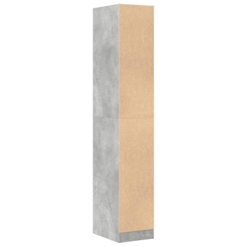Dulap de farmacie, gri beton, 30x41x174,5 cm, lemn prelucrat - Img 6