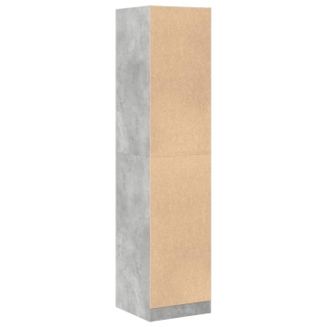 Dulap de farmacie, gri beton, 40x41x174,5 cm, lemn prelucrat - Img 6