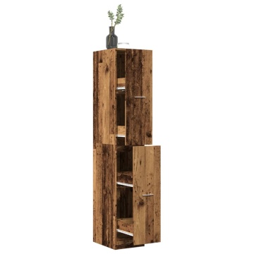 Dulap de farmacie, lemn vechi, 30x41x174,5 cm, lemn prelucrat - Img 1