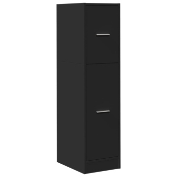 Dulap de farmacie, negru, 30x41x118 cm, lemn prelucrat - Img 3
