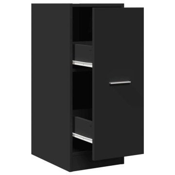 Dulap de farmacie, negru, 30x41x77,5 cm, lemn prelucrat - Img 2