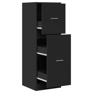 Dulap de farmacie, negru, 40x41x118 cm, lemn prelucrat - Img 2
