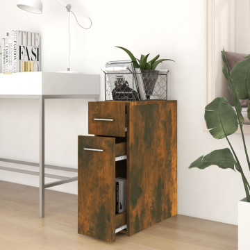 Dulap de farmacie stejar fumuriu 20x45,5x60 cm lemn prelucrat - Img 3