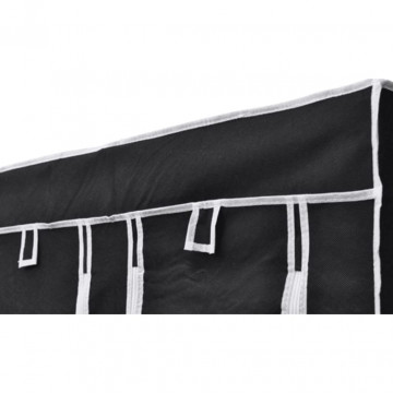 Dulap de haine pliabil, negru, 110 x 45 x 175 cm - Img 7