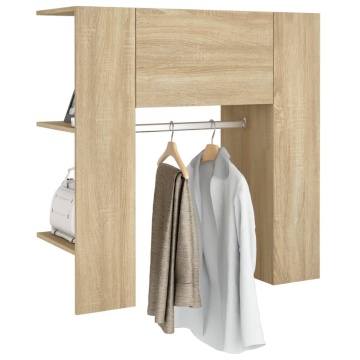 Dulap de hol, stejar sonoma, 97,5x37x99 cm, lemn prelucrat - Img 8